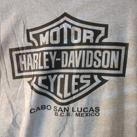 Size XL Gray Harley Davidson Cabo San Lucas Mexico Shirt - Picture 3 of 5